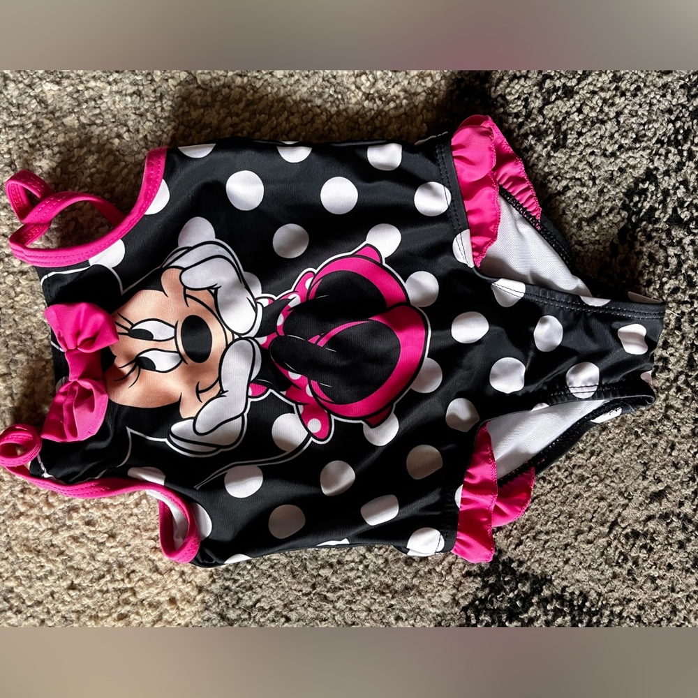 Minnie Mouse one piece swimsuit 24 months EUC
